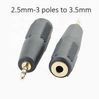 Adaptateur convertisseur audio stéréo TRS 2,5 mm mâle vers 3,5 mm femelle à 3 pôles, neuf, avec protection contre les courts-circuits