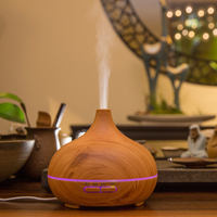 Diffuseur d'arôme électrique, Grain De bois, brume, purificateur d'air, lampe, humidificateur, 300 ml