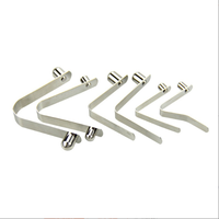 Clip à ressort en V en acier 65Mn nickelé, estampage métallique personnalisé, pour poteau de tente, avec bouton-poussoir, capacité de charge 20 lb, 5-10 mm