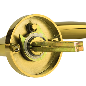 Poignée de <span class=keywords><strong>porte</strong></span> en aluminium noir mat, vente en gros d'usine, avec serrure à mortaise CNC et rosette, quincaillerie de sécurité intérieure pour la maison - Product Image 5