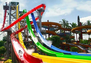 2025 Tốt Nhất Bán Tùy Chỉnh Kích Thước Khổng Lồ Sợi Thủy Tinh Công Viên Nước Lâu Đài Slide Thú Vị <span class=keywords><strong>6</strong></span> Chơi Cấu Trúc Với Lớn Bán Phá Vở Xô - Product Image 2