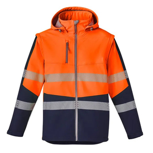 Giacca Softshell Premium da <span class=keywords><strong>Uomo</strong></span> CONMR TOP 20 Gears, Vendita all'Ingrosso, Alta Visibilità Giallo Arancione D/N EN 20471, <span class=keywords><strong>Abbigliamento</strong></span> da Lavoro Industriale - Product Image 2