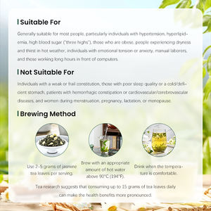 Té <span class=keywords><strong>de</strong></span> jazmín <span class=keywords><strong>de</strong></span> alta calidad Té verde orgánico Aroma rico y duradero el té <span class=keywords><strong>de</strong></span> flores favorito entre <span class=keywords><strong>los</strong></span> jóvenes - Product Image 5