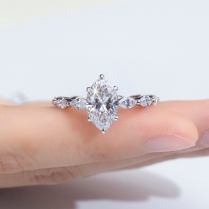 Joyería Messi MSR-1326 Oro Blanco de 18K con Diamante Cultivado en Laboratorio de 2.0CT, Anillos de Boda de Lujo para Mujer - Product Image 2