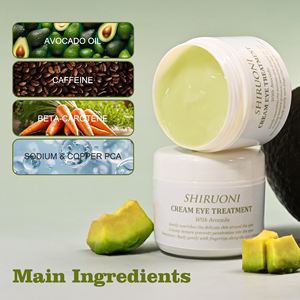 Crema de Ojos de aguacate orgánica vegana personalizada brillo ajuste suaviza las líneas finas hidratante antiarrugas reafirmante instantáneo - Product Image 3