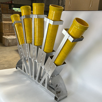 5-Schuss-Feuerwerksmörserrohrgestell aus Eisen und Fiberglas, Display-Rack für Feuerwerke, Feuerwerksständer