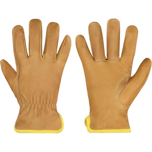 Gants de sécurité en cuir de chèvre de qualité supérieure, résistants à l'abrasion, antidérapants, avec poignet élastique, protection des mains - Product Image 1