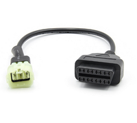 Adaptateur OBD 2 pour voiture, connecteur OBD, câble de diagnostic 6 broches vers 16 broches pour KTM ADAPTOR moto