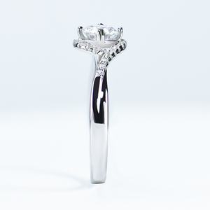 Xingyue Wholesale 925 Sterling Silver D Color Round Brilliant Elegant Moissanite Ring VVS 1Carat Moissanite Gemstone Jewelry - Product Image 3