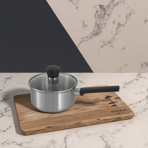 Cấp thực phẩm 304 nhà bếp cookwares stockpot Frypan thép không gỉ Cookware Pan Set chảo giá danh sách với phun silicon xử lý - Product Image 4