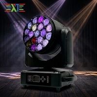 19 x 15W LED RGBW Projecteurs à Tête Mobile à Changement de Couleur, Éclairage Scénique Professionnel pour DJ, Clubs, Soirées, Concerts, Églises
