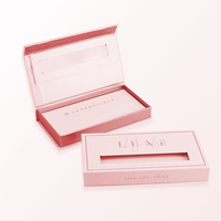 Boîte d'emballage magnétique de luxe personnalisée pour faux ongles avec insert en papier