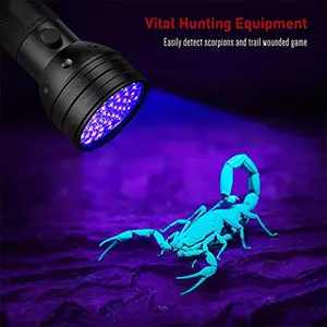 395 Scorpion UV-Taschenlampe Wasserdichte UV-Schwarzlicht-Taschenlampe 51 LED 395 Ultraviolett für Scorpion Pet Urine Detect