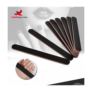 Lima de Uñas Profesional Negra Recta, 100/180 Granos, Lima de Uñas Resistente, Envío Directo a Bajo Precio, Compra Mixta - Product Image 1