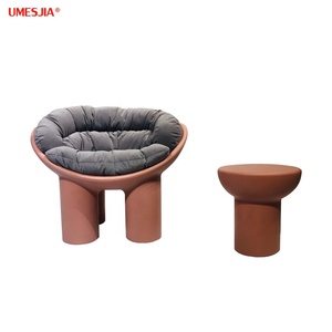 Sillón moderno de fibra de vidrio para sala de estar, sillón de salón de estilo italiano roly poly, cubierta con cojín de tela, juegos de mesa <span class=keywords><strong>siad</strong></span> - Product Image 2