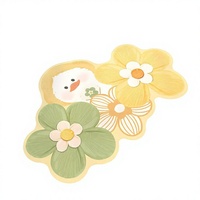 Tapis de bain en pierre de diatomite motif dessin animé Alien-flower, séchage rapide, antidérapant, absorbant, pour salle de bain et douche à domicile