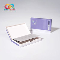 Boîte d'emballage de cigarettes personnalisée, boîte à cigarettes en papier rigide de luxe blanche, vente de boîtes à cigarettes avec fermeture magnétique et dorure à chaud