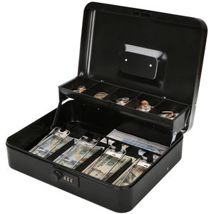 Shuaima Portable Metall Spar büchse Shop Cash Storage <span class=keywords><strong>Safe</strong></span> mit Kombination schloss Feder klammern und Münzfach - Product Image 1