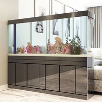 Aquarium en Verre pour Arowana 500L, sur Mesure, Vente en Gros, Haute Qualité, Blanc avec Meuble Bas