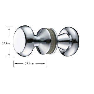 Manija de Baño Kellyto K216 de un Solo Orificio, Aleación de Zinc, Cromada, Accesorio para Puerta de Vidrio, 27.5mm de Diámetro - Product Image 1