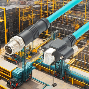 <strong>Premier</strong> Cable CAT6A M12 8 Position X-Code Male Female Panel Mount High Flex Gold-Plated <strong>Contacts</strong> IP67 Industrial Ethernet - Product Image 2