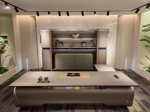 Hot bán hiện đại Thiết kế sang trọng tùy chỉnh MDF đồ nội thất Matt CEO bảng L hình dạng văn phòng điều hành Bàn Ông Chủ bàn - Product Image 4