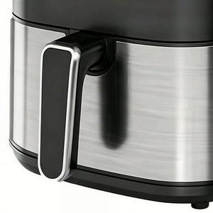 Four électrique moderne, friteuse à air numérique, carrée, en plastique, sans huile, revêtement antiadhésif, avec grille, pour rôtir, 1450W, facile à lire, capacité 5L - Product Image 2