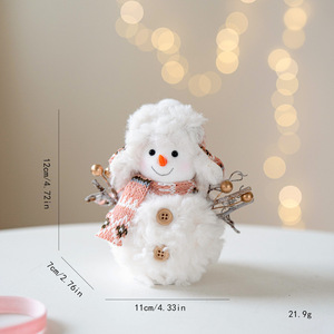Décoration de Noël, poupée bonhomme de neige en peluche tricotée, ornement de table pour la décoration de Noël, cadeaux pour enfants du Nouvel An - Product Image 6