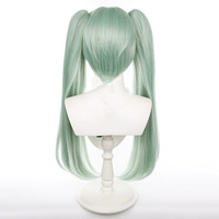 Vente en gros Perruque Corin Wickes 75cm de long vert clair synthétique Anime Halloween Party Zenless Zone Zero Game Cosplay Perruque de queues de cheval