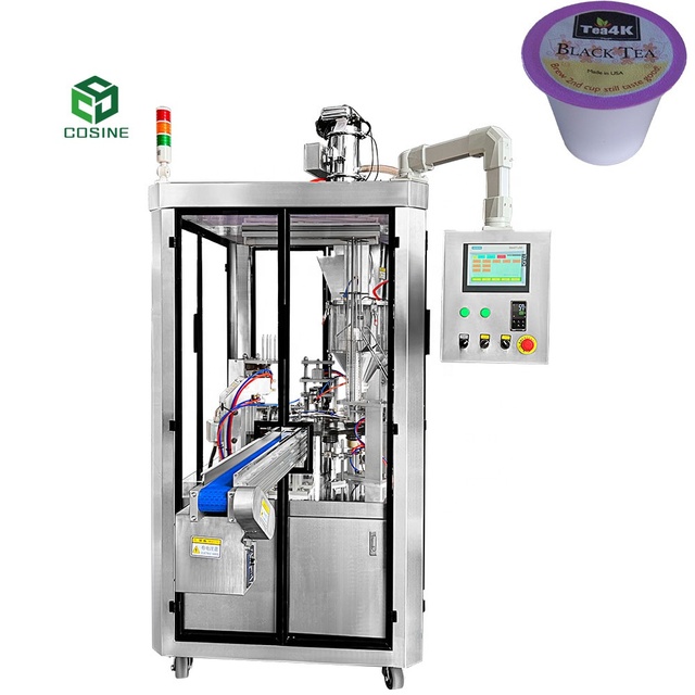 Fully Automatic Filling Biodegradable Material Cup Nespresso Coffee Capsules Sealing Machine for Liquid Powder Pellet