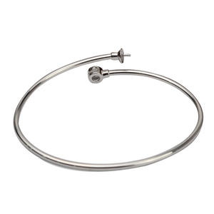 Bracelet élastique en argent S925, bague pour femme, bijoux de mode DIY avec plateau à perles vide, bracelets en cristal semi-finis, joncs - Product Image 5