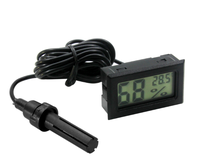 Medidor electrónico de temperatura y humedad integrado, medidor Digital de temperatura y humedad con higrómetro de sonda, FY-12