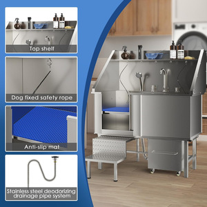 Solution de nettoyage de lavage de <span class=keywords><strong>chien</strong></span> de baignoire de <span class=keywords><strong>spa</strong></span> pour animaux de compagnie en acier inoxydable personnalisable pour les animaux - Product Image 4