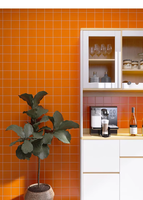 Mosaïque Céramique Colorée 300x300mm Rouge Orange Jaune Vert Rose Carrée Moderne Minimaliste Extérieur Supermarché Restaurant Salle de Bain