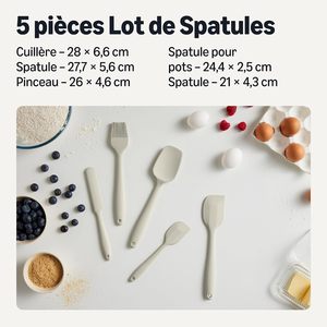 Juego de Utensilios de Cocina de Silicona, Incluye Espátula, Cuchara y Brocha - Product Image 2