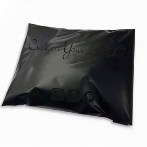 Custom Black LOGO Shipping Mailer Biodegradable Strong Adhesive Mailing Bag for Clothing - Product Image 3
