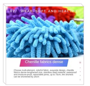 A2416 Brosse <span class=keywords><strong>extensible</strong></span> pour chambre à domicile Manche en chenille <span class=keywords><strong>Plumeau</strong></span> de voiture Nettoyage de la poussière <span class=keywords><strong>Plumeau</strong></span> en microfibre - Product Image 4