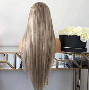 Bán Buôn Chất Lượng Cao 100% Trinh Brazil Tóc Con Người Ombre Highlight Blonde Color Lace Front Wigs Với Tóc Con Cho Phụ Nữ - Product Image 5