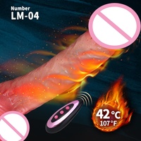 Dildo électrique en silicone pour femmes, télescopique, vibrant et chauffant, un plaisir sensuel pour les couples.