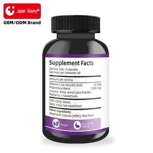 ผู้ผลิตอาหารเสริมไวท์เทนนิ่งผิวที่ดีที่สุดแบบฉลากส่วนตัว สารต้านอนุมูลอิสระชะลอวัย บำรุงผิว 5000 มก. 60 แคปซูลไวท์เทนนิ่งผิวที่ดีที่สุด - Product Image 4