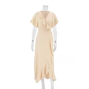 Vestidos de Color Sólido Personalizados, Nueva Llegada 2025, Vestidos Maxi Casuales de Lino sin Mangas para Damas - Product Image 5