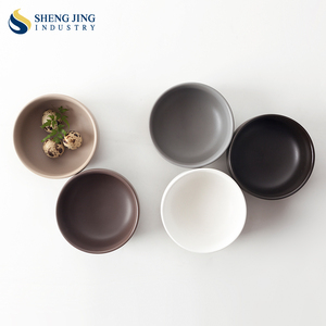 Cuenco redondo de cerámica para sopa, Ramen, fideos, arroz, restaurante, cocina, negro, blanco, japonés, coreano, venta al por mayor, 4 pulgadas - Product Image 3