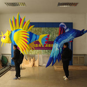 Parade de marionnettes d'oiseaux de pélicans gonflables d'éclairage sur mesure, spectacle d'événement de costume de grue gonflable d'impression pour adultes - Product Image 4