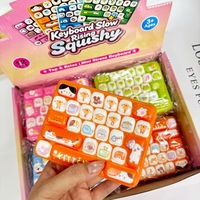 Mini clavier animalier de dessin animé, jouet anti-stress à rebond lent, unisexe, pour le bureau, amusant, outil de relaxation par pression et pompage, en PU