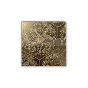 EX136 Supply 8K <b>Mirror</b> Etched Gold Color Art Stainless Steel Decorative Metal 4FT X 8FT <b>Sheet</b> for Interior Wall Decoration - Product Image 1
