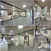 Casa Contenedor Prefabricada Expandible de Construcción Rápida de 40 Pies x 20 Pies, con 1, 2, 3, 4 o 5 Dormitorios, Plegable, Móvil, Tipo Cabaña