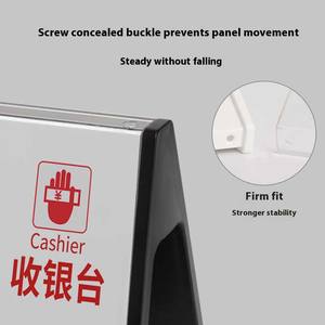 ג 'ינדה ברורה שם אקריליק דו-צדדי תצוגת לוח מתלה עיצוב נייד מודרני עבור הכנס - Product Image 5