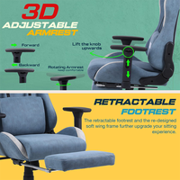 Nouvelle chaise de gaming au design moderne, chaise de bureau personnalisée, chaise de jeu vidéo de course avec accoudoirs 3D et siège pivotant à 360° pour la salle des créateurs de contenu