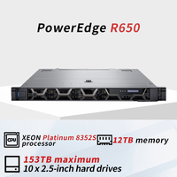 Servidor en Rack PowerEdge R650 1U de Fábrica al por Mayor, Computadora con Intel Xeon, Virtualización en la Nube, Almacenamiento NAS, Servidores de Alojamiento para Centros de Datos