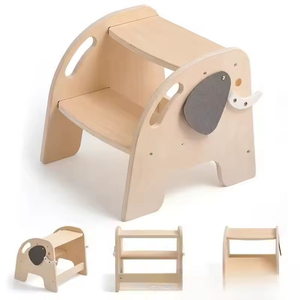 Wooden Elephant Step <strong>Stool</strong> Elephant Toddler <strong>Stool</strong> Sturdy Elephant Shape <strong>Childrens</strong> Step <strong>Stool</strong> for Safety - Product Image 6